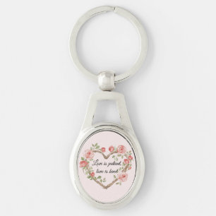 Llavero Rubor Romántico Rosa Floral Heart Love