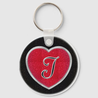 Llavero Ruby and Onyx Heart Keychain