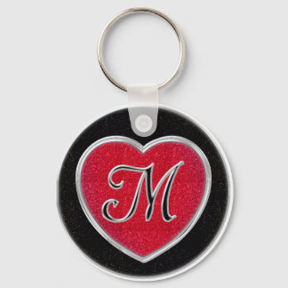Llavero Ruby and Onyx Monogram Keychain