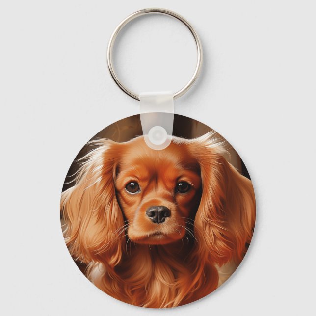 Llavero Ruby Cavalier King Charles Spaniel (Anverso)