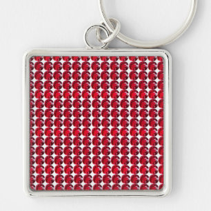 Llavero Ruby Gemstone Art, Red Keychain