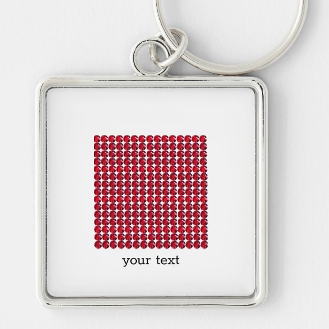 Llavero Ruby Gemstone Art, rojo (Frente)