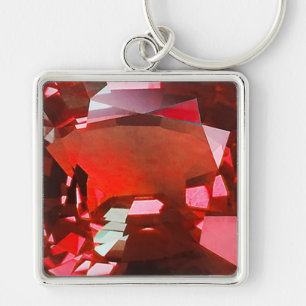 Llavero Ruby Gemstone Red