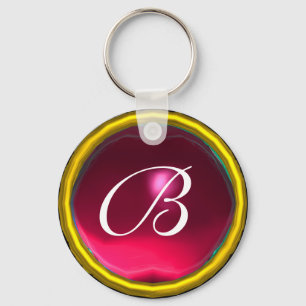 Llavero RUBY MONOGRAM, amarillo rosado rojo
