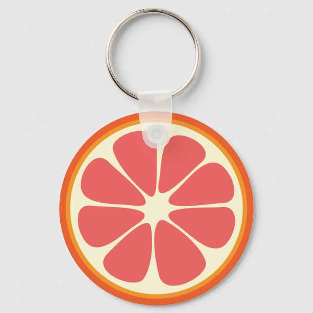 Llavero Ruby Red Grapefruit Juicy Sweet Citrus Fruit Slice (Anverso)