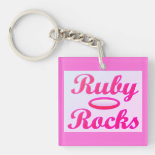 Llavero Ruby Rocks diseño SWEET PINK