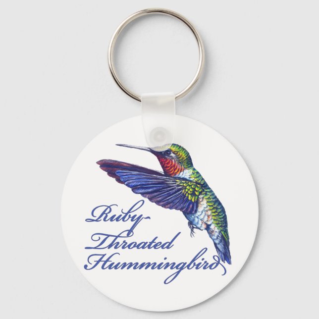 Llavero Ruby Throated Hummingbird (Anverso)