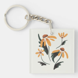 Llavero Rudbeckia Hirta Flores estéticas Susan Black Eyed