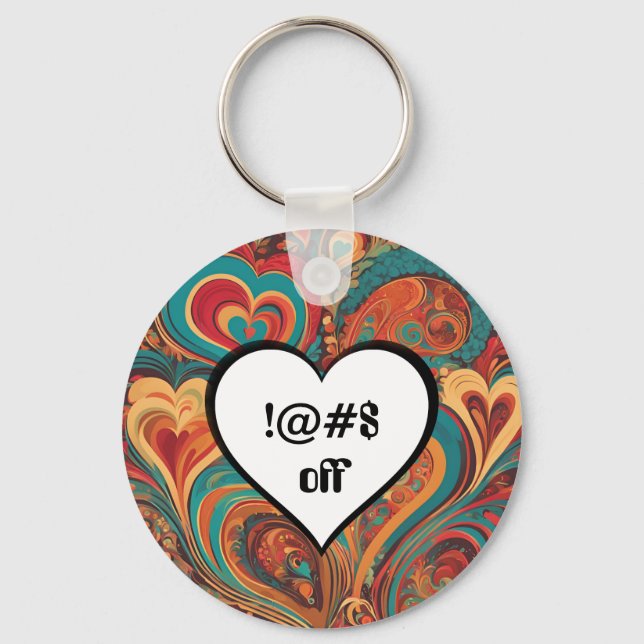 Llavero Rude Funny Heart Design !@#$ (Anverso)