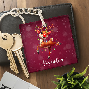 Llavero Rudolph La Navidad de Reno Rojo