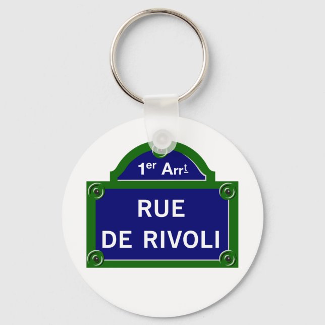 Llavero Rue de Rivoli, Rótulo de la calle de París (Anverso)