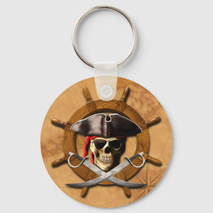 Llavero Rueda alegre del pirata de Rogelio