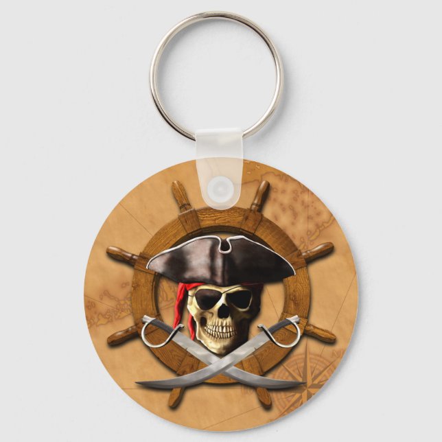 Llavero Rueda alegre del pirata de Rogelio (Anverso)