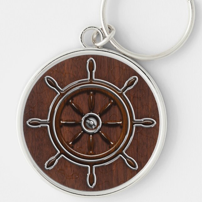 Llavero Rueda Nautical Mahogany Wet Nautical (Frente)