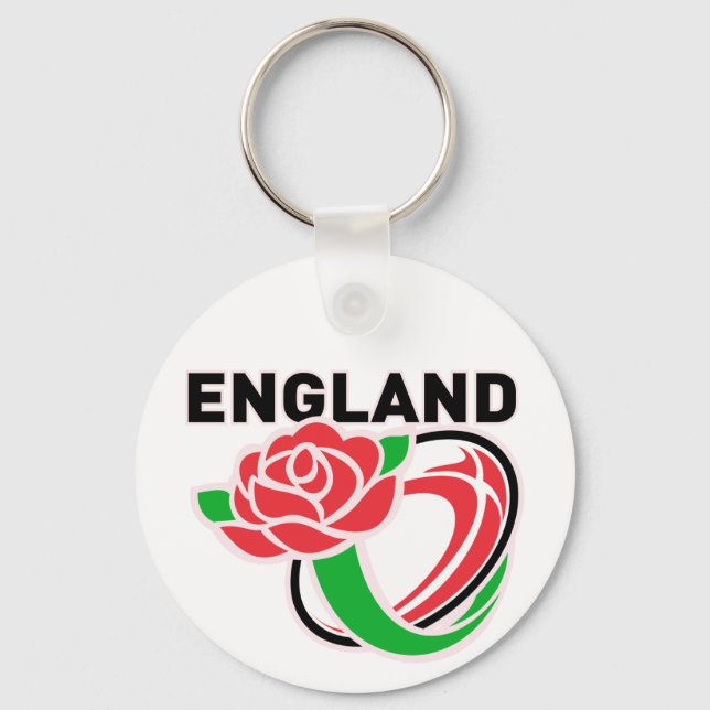 Llavero Rugby England Rosa Ball (Anverso)