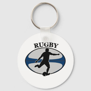 Llavero rugby player kicking ball