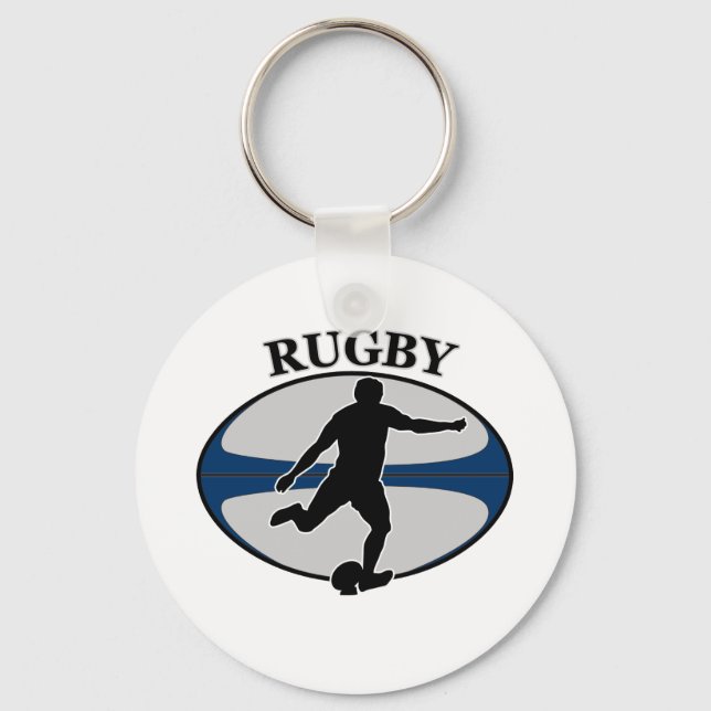 Llavero rugby player kicking ball (Anverso)