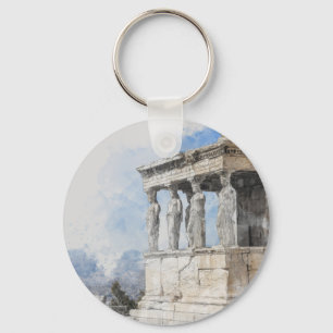 Llavero Ruinas acuáticas de lugares antiguos en Atenas, Gr