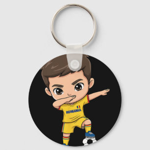 Llavero Rumania Dab Kid Gol Cartoon Bandera Rumana Para Ni