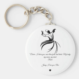 Llavero Rumi Valentine Love you poetry Keychain