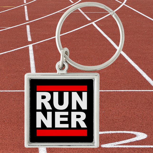 Llavero Run Ner Funny Hip Hop Running Satire (Unlock your potential with our sleek 'run-ner' keychain.)