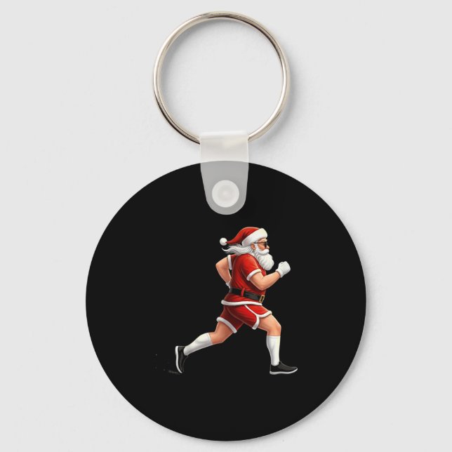 Llavero Running Santa Christmas Graphic Runner Run Maratho (Anverso)