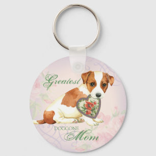 Llavero Russell Terrier Heart Mom