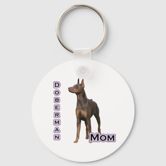 Llavero Rust Doberman Mom 4 - Keychain (Anverso)