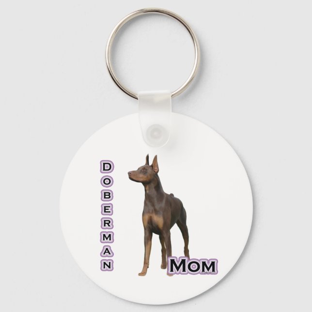Llavero Rust Doberman Mom 4 - Keychain (Anverso)