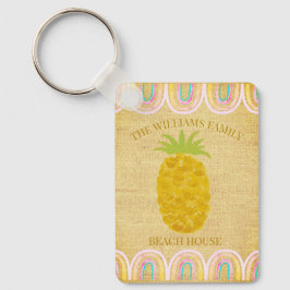 Llavero Rustic Boho Pineapple