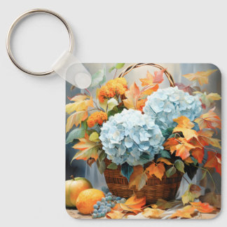 Llavero Rustic Watercolor Fall Floral Basket