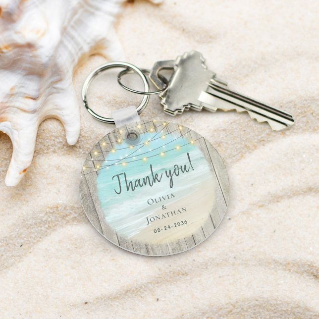 Llavero Rústica boda en la playa Gracias por (Subido por el creador)