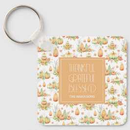 Llavero Rústica calabaza deja agradecidas bendiciones