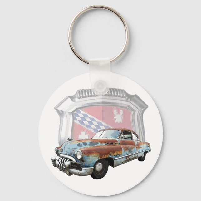 Llavero Rusty 1950 Buick con Emblem Key Chain (Anverso)