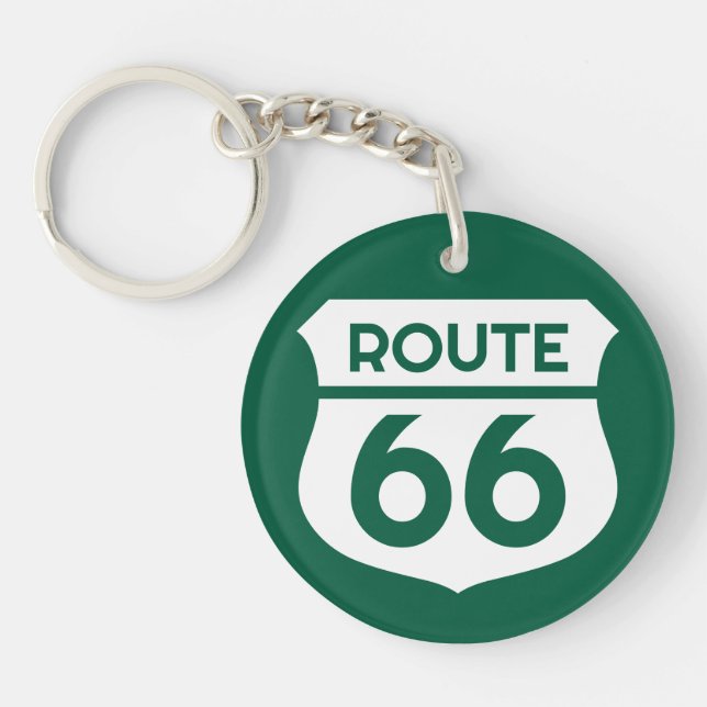 Llavero Ruta 66 Carretera estatal de EE.UU. símbolo del pe (Frente)