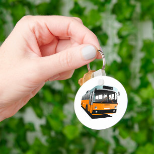 Llavero Ruta de autobús de tránsito naranja 56 viajero de