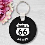 Llavero Ruta de nombre personalizada 66 o su imagen<br><div class="desc">Agregue su nombre y cree su cadena de claves Route 66 personalizada. Puede TRANSFERIR este DISEÑO a otros productos de Zazzle y ajustarlo para que se ajuste a la mayoría de los artículos de Zazzle. También puede hacer clic en el botón PERSONALIZAR para agregar, eliminar o cambiar detalles como color...</div>