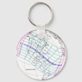 Llavero Ruta mundial total del eclipse solar 2045