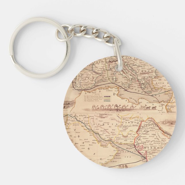 Llavero Ruta terrestre a la India (Frente)