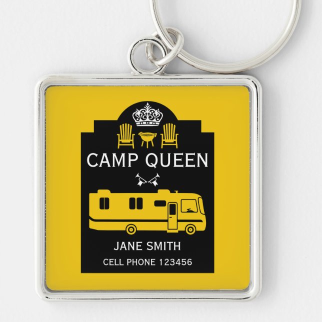Llavero RV Camping Queen USA (Frente)