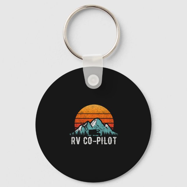 Llavero Rv Co-pilot Shirt Motorhome Travel Vacation Gift  (Anverso)