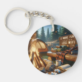 Llavero S’more Fun Camping Keychain – Rustic Accessory