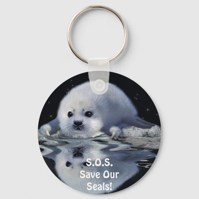 LLAVERO S.O.S. SAVE OUR HARP SEALS (Anverso)