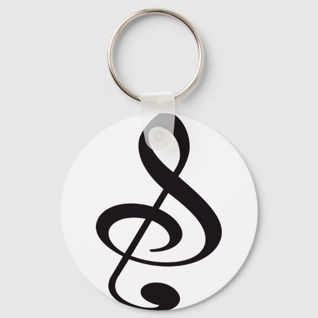 Llavero "S", "&" Y/O Treble Clef Nota Musical (Anverso)