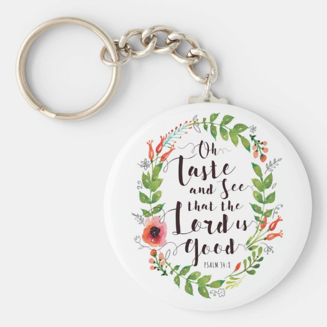 Llavero Saber y ver que el Señor es bueno (Frente)