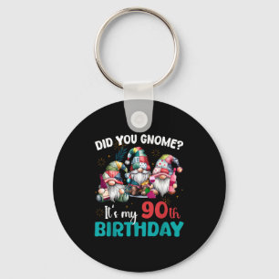 Llavero ¿Sabes que es mi cumpleaños número 90? Gnomo de 90