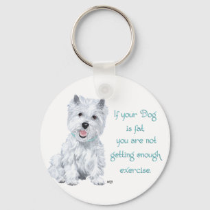 Llavero Sabiduría de Westie - ¿Perro Gordo?