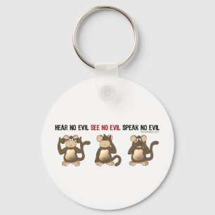 Llavero sabio de 3 monos