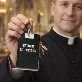 Llavero Sacerdote católico Collar negro religioso