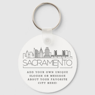 Llavero Sacramento Estilizado Skyline   Lema Personalizado